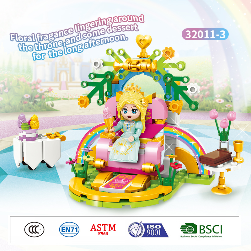 Đồ chơi xếp hình, lắp ráp Qman 32011: Giấc mơ về hoa và cầu vồng