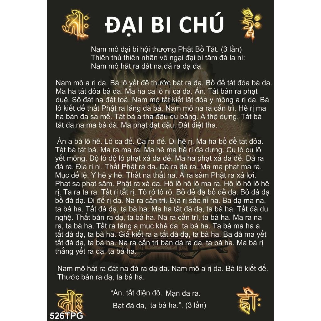 TRANH DÁN TƯỜNG 3D PHẬT GIÁO - CHÚ ĐẠI BI