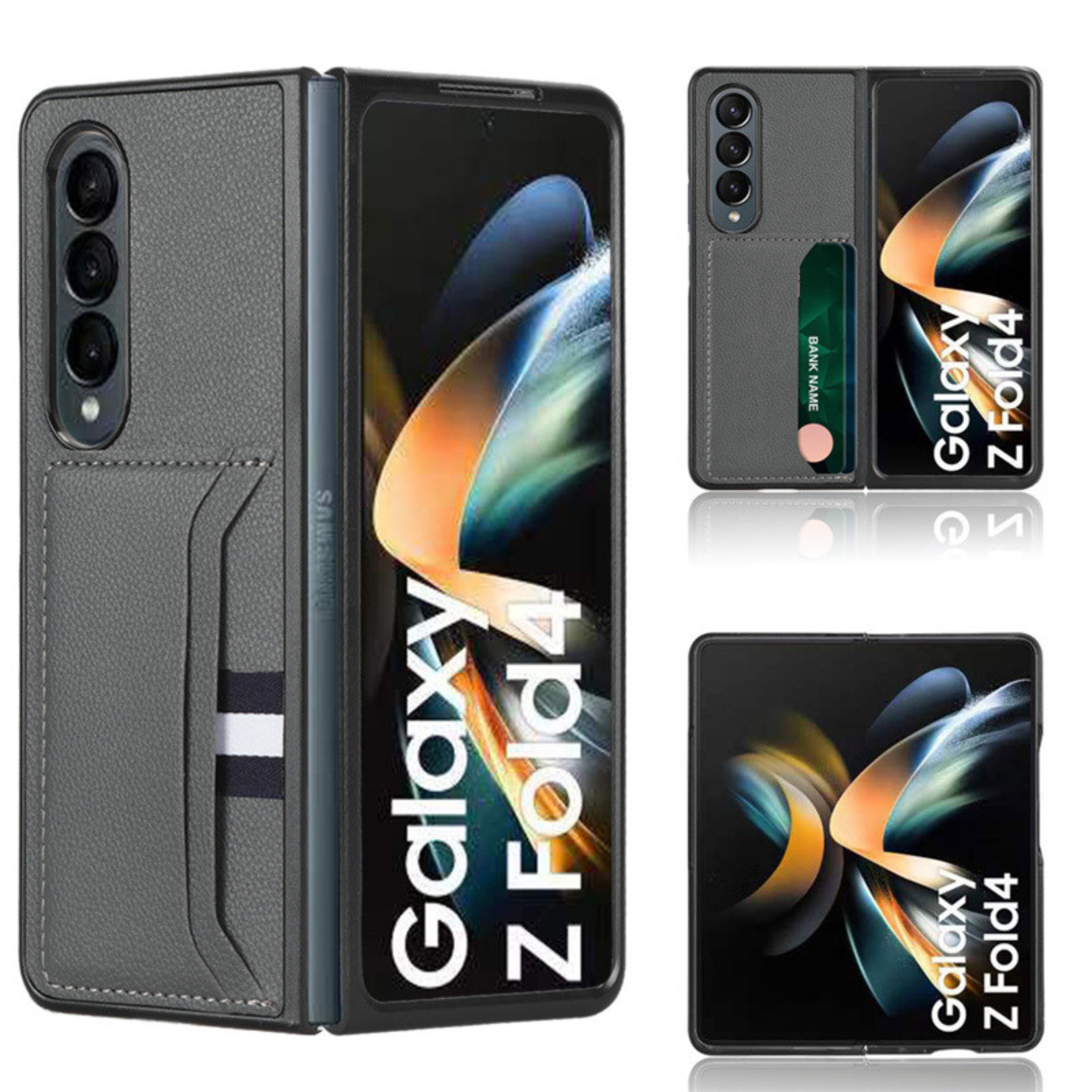 Ốp Lưng Case Da Dành Cho Samsung Galaxy Z Fold 4, Kai.N Leather Wallet Cover, Có Ngăn Chứa Đựng Thẻ Tiện Dụng - HÀNG CHÍNH HÃNG