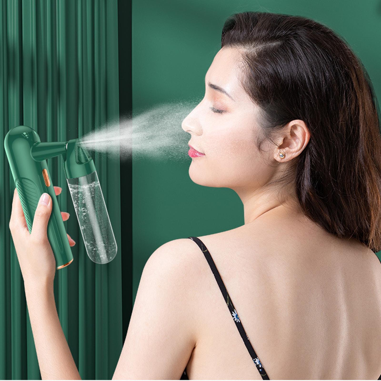 2x Rechargeable Handheld Nano Steam Fogger Machine Nano Mist Disinfect Sprayer Skin Care Women Facial Sprayer for Home Bedroom