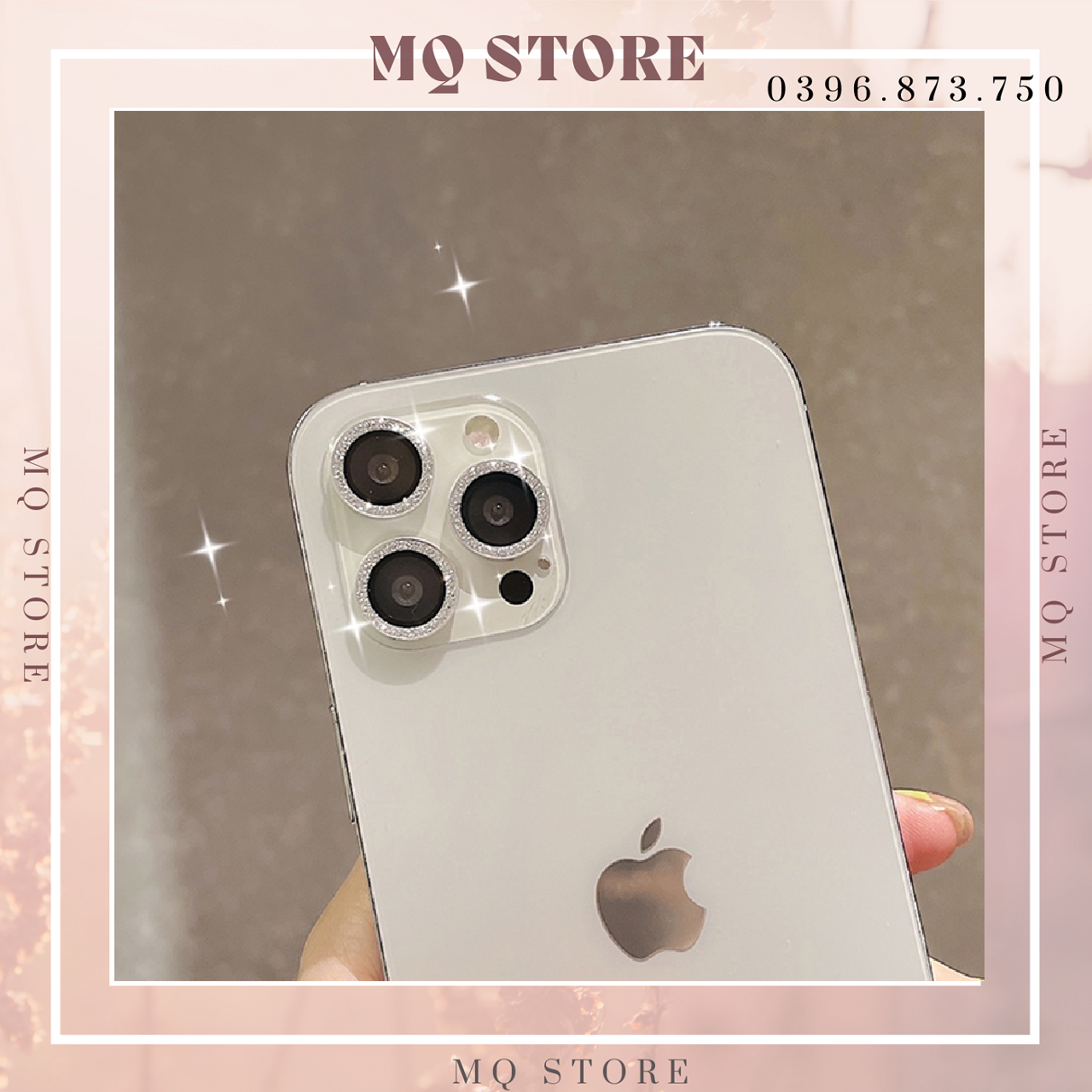 Bộ 3 vòng kim tuyến titan dán camera dành cho Iphone 13 Pro, 13 Pro Max