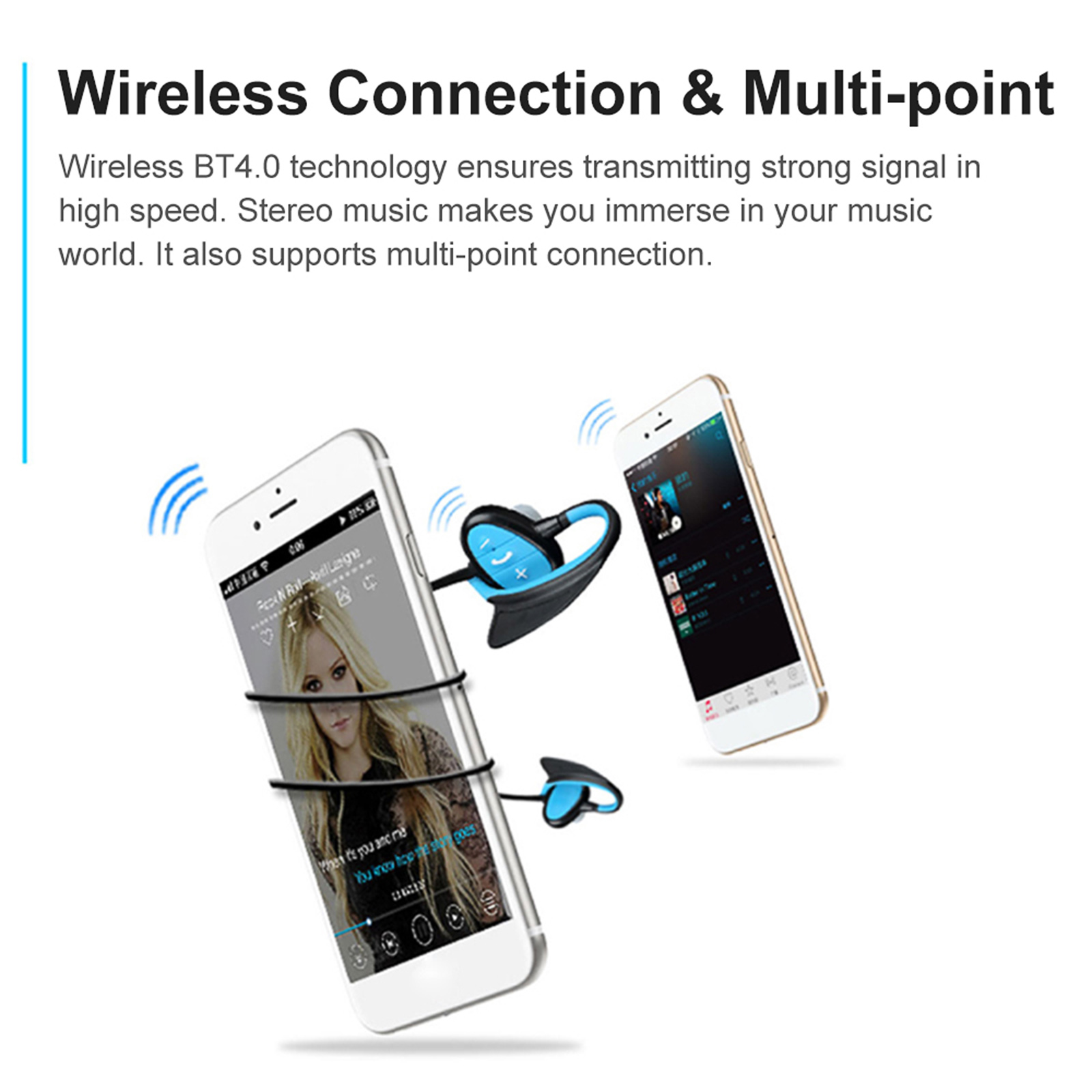 Tai Nghe Không Dây Bluetooth Chống Nước IPX8 Âm Thanh Nổi Csr Với Micrô