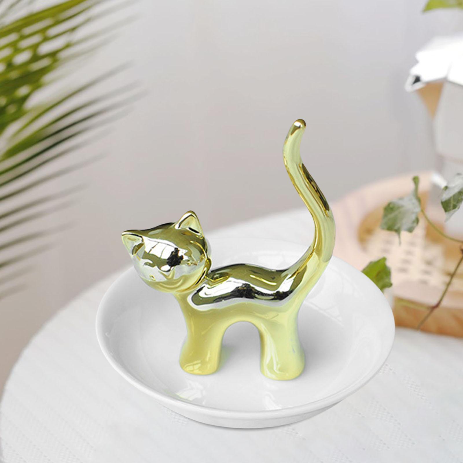 Cat Holder Sculpture Organizer Collectible for Office Home Ornament