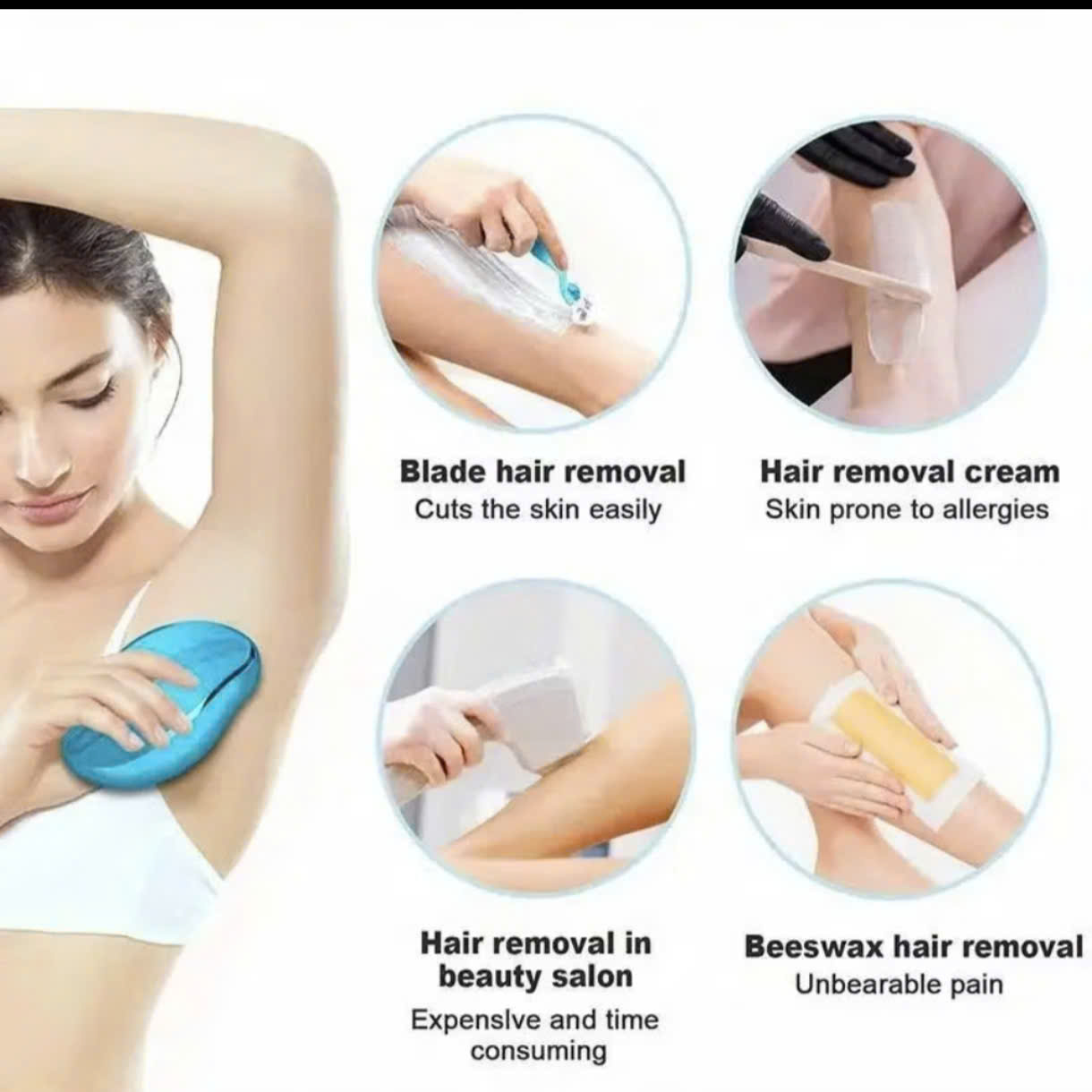 Đá tẩy lông toàn thân và tế bào chết trên da công nghệ mới không đau