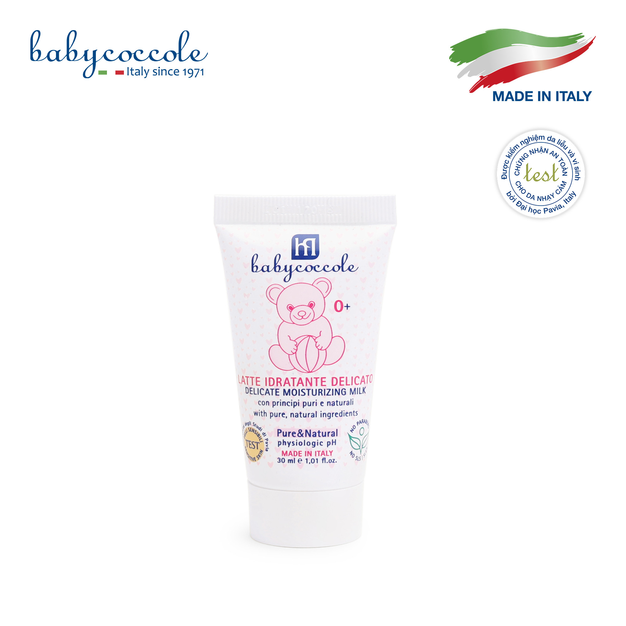 Sữa dưỡng thể chiết xuất hạnh nhân Babycoccole 30ml 0M+