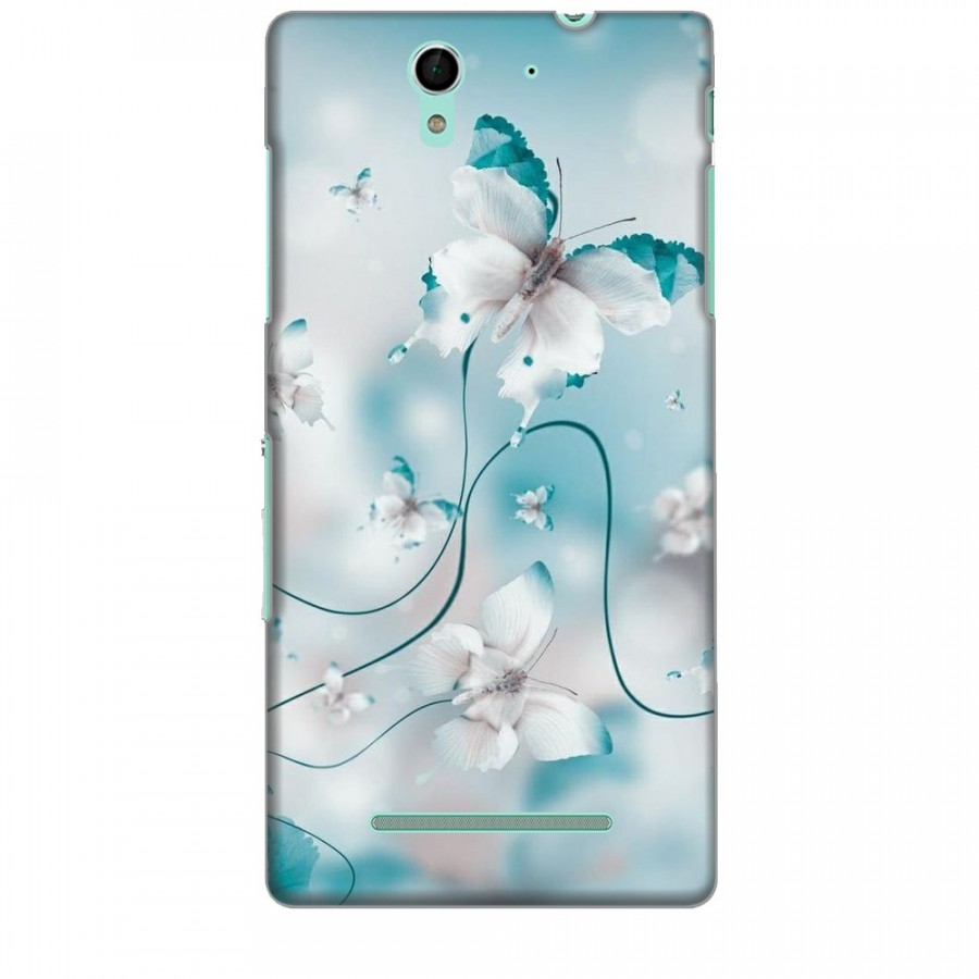 Ốp lưng dành cho điện thoại SONY C3 Cánh Bướm Xanh Mẫu 1