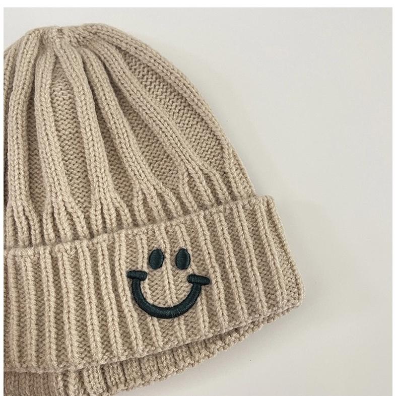 Mũ Len Mặt Cười Cho Bé 06