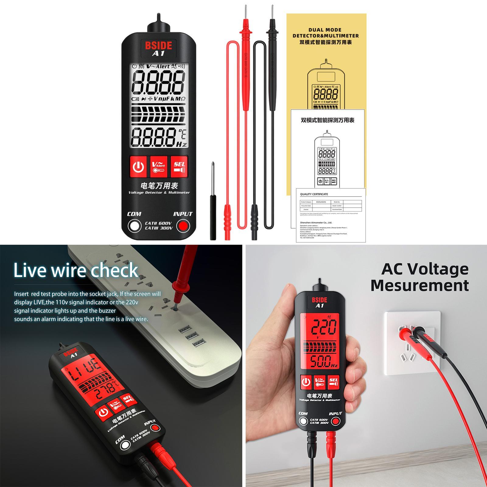 Portable Smart Multimeter Sound Light Alarm Voltage  Multimeter for Electricians