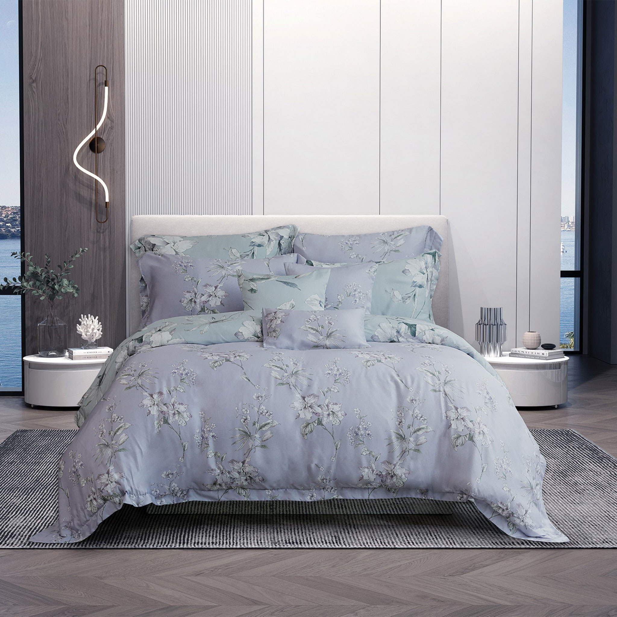 Bộ Ga và Vỏ gối Akemi Tencel Virtuous sử dụng được 2 mặt, gồm 5 món