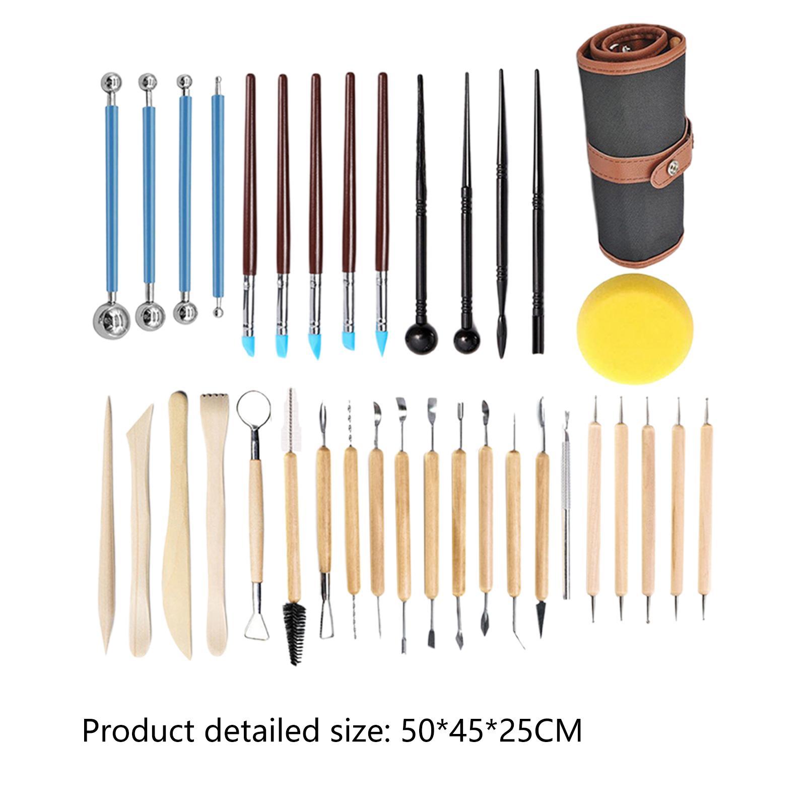 36x Pottery Tool Clay Sculpting Tools Kit Modeling Clay for DIY Handicraft