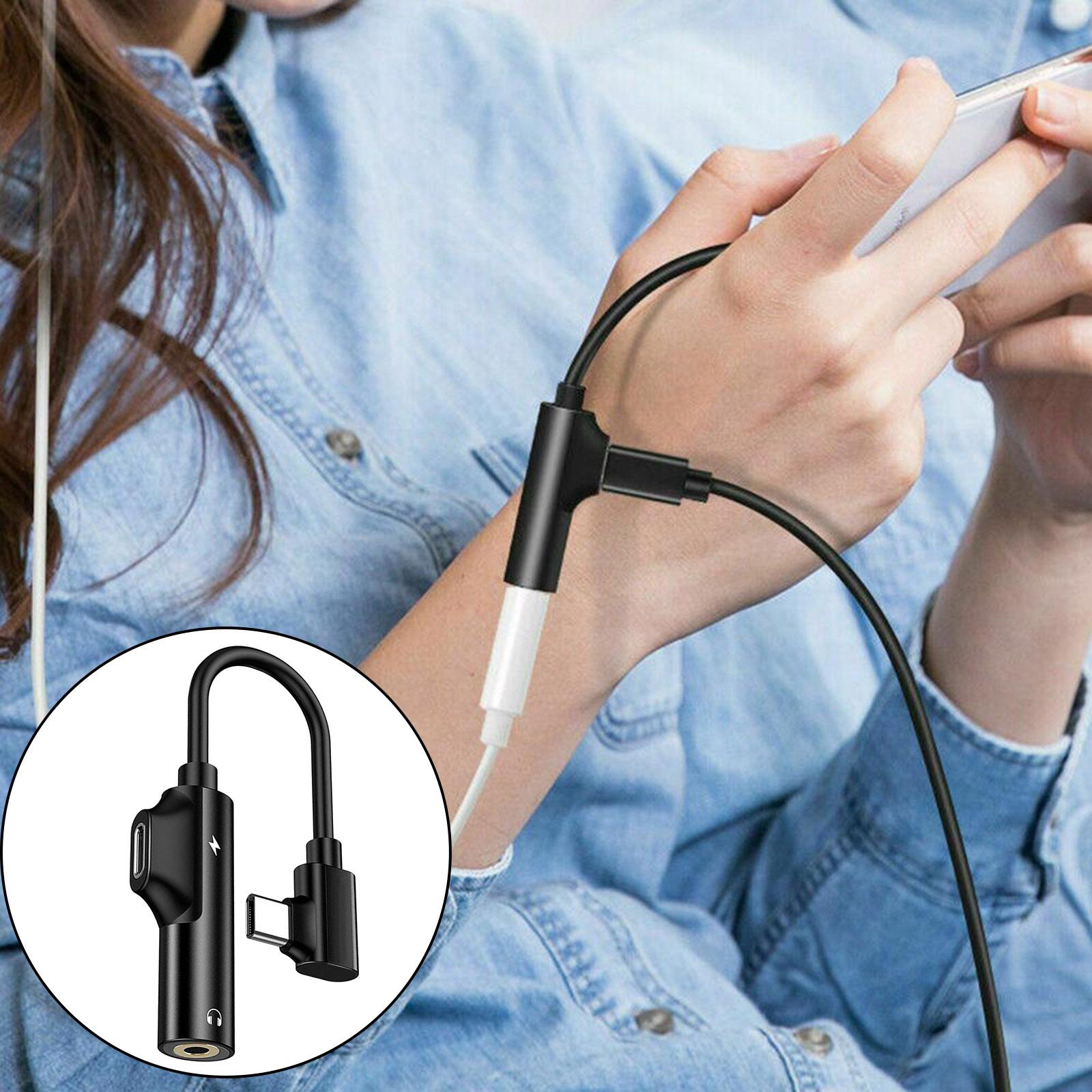 2in1 USB-C PD Headphone Jack Adapter with PD 30W Fast Charging USB-C to Aux Audio Dongle Cable for Aux Stereo Earphones Headset Headphones
