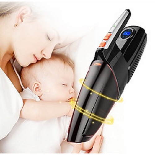 Máy bơm lốp kiêm hút bụi khử mùi ô tô cầm tay thông minh cao cấp E02