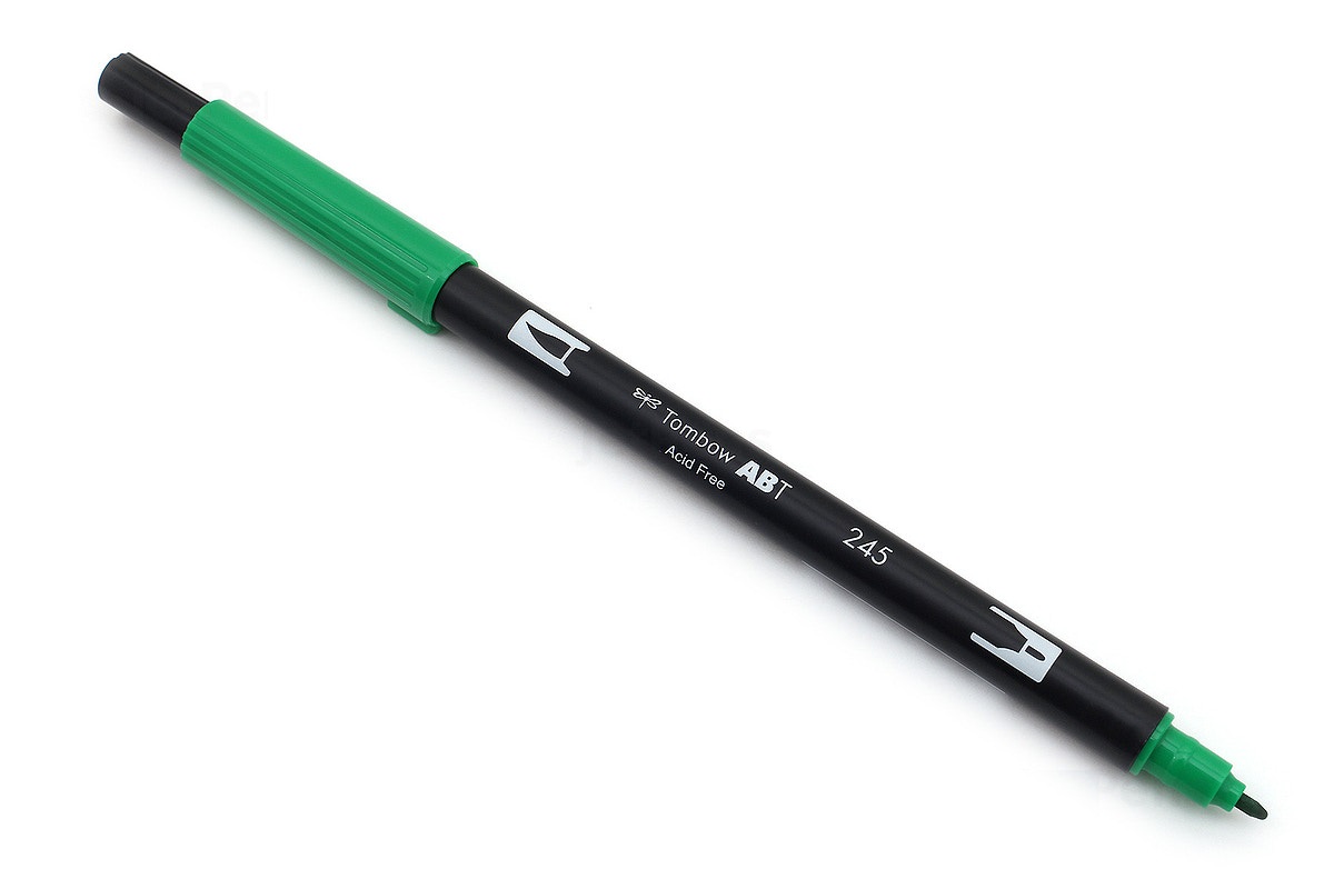 Bút lông cọ hai đầu Tombow ABT Dual Brush Pen - Brush/ Bullet - Jade Green (379)