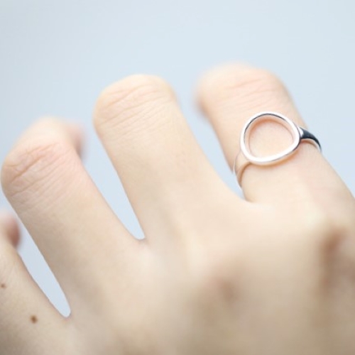 Nhẫn nữ bạc NgọcHY, kiểu dáng Vòng Tròn phong cách Hàn Quốc sành điệu