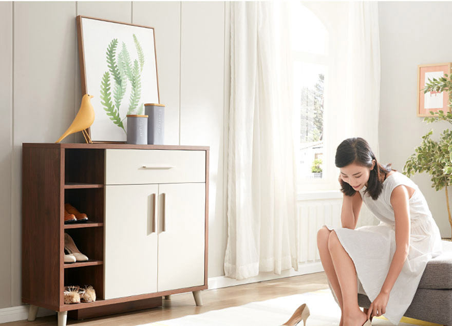 Tủ giày gỗ công nghiệp thiết kế hiện đại
