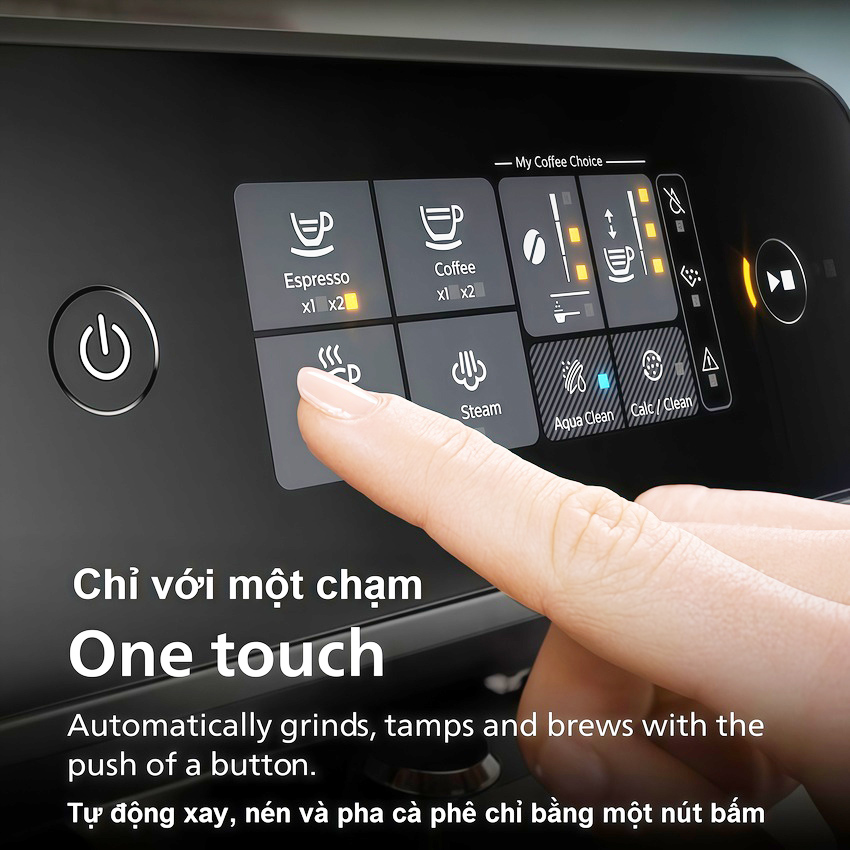 Máy pha cà phê Espresso, Americano tự động và Capuccino, Latte thương hiệu Hà Lan cao cấp Philips EP1221/69 - Hàng nhập khẩu