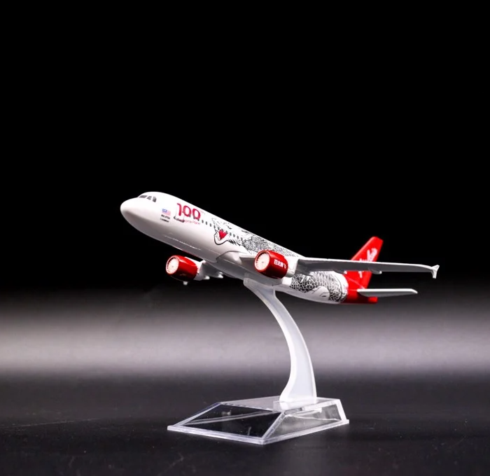 Mô hình máy bay tĩnh A320 Air Asia 16cm