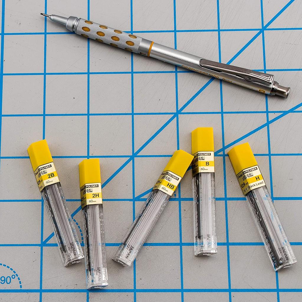 Ruột Chì Kim Pentel Hi-Polymer Super 50.9 2B Ngòi 0.9mm | Siêu ứng