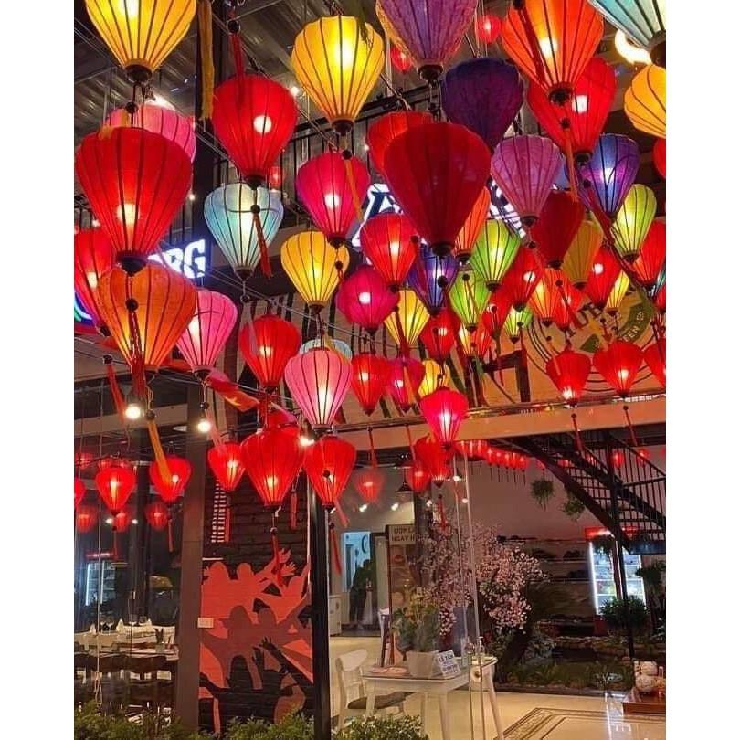Đèn lồng hội an lụa tơ tằm