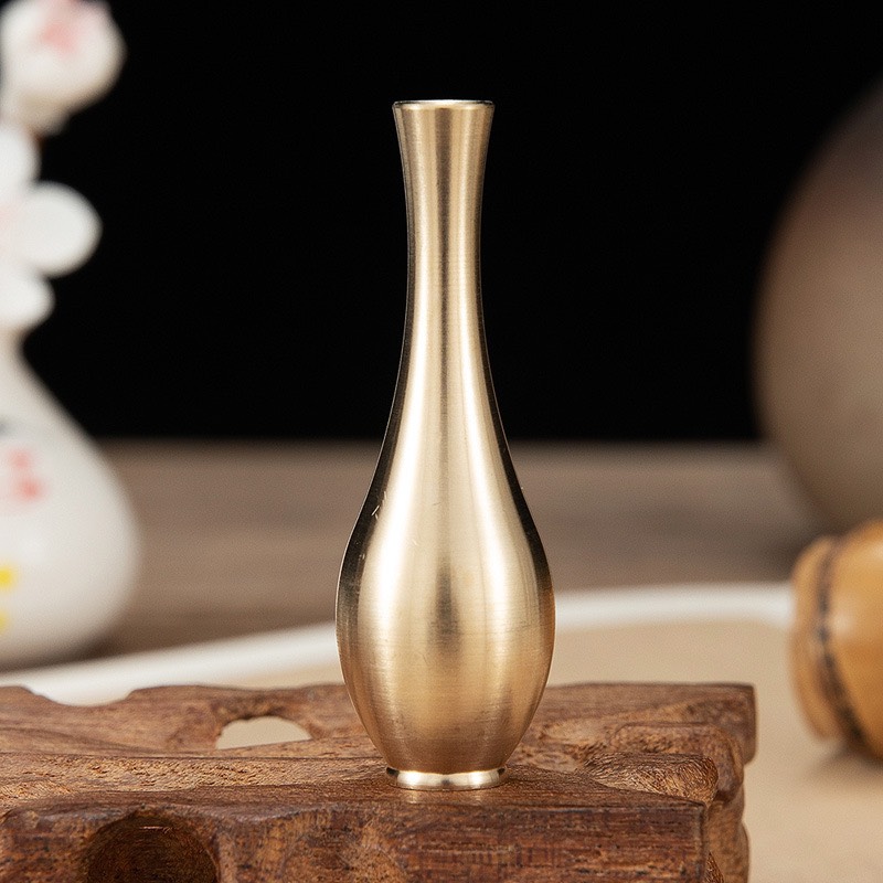 BÌNH HOA TÍ HON CAO 6cm BẰNG ĐỒNG