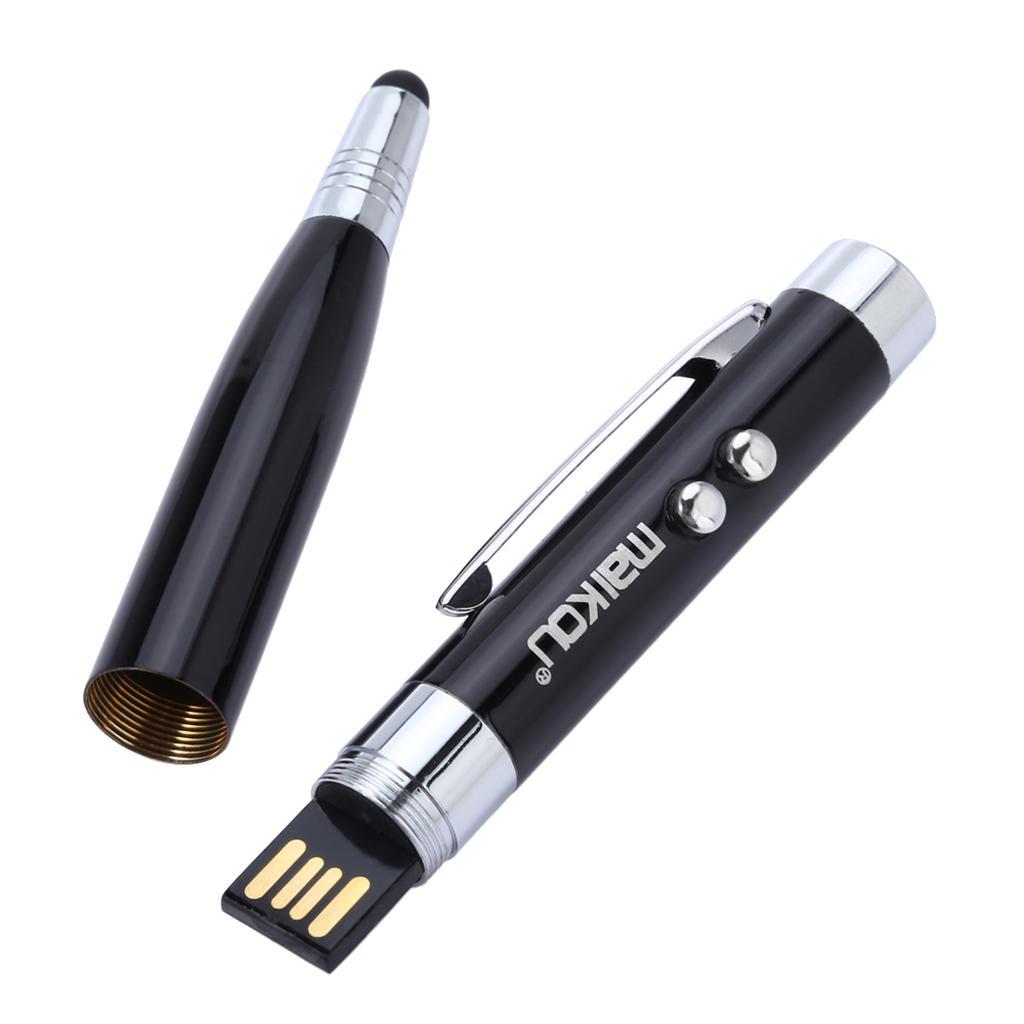 6 in 1 Capacitive Stylus Pen Touch Screen with USB Flash Drive 32GB Black
