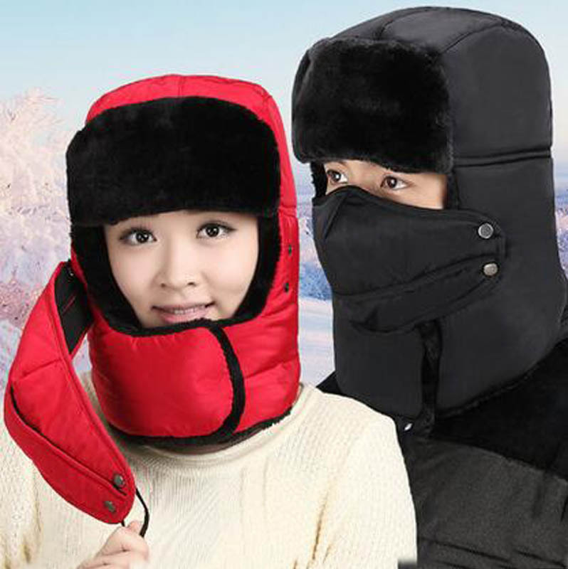 Mũ nón khăn quàng chống gió tuyết lạnh mặt nạ khẩu trang 2 lớp dù lót lông nhung dày dặn mùa đông nam nữ thời trang Hàn Quốc dona24010302