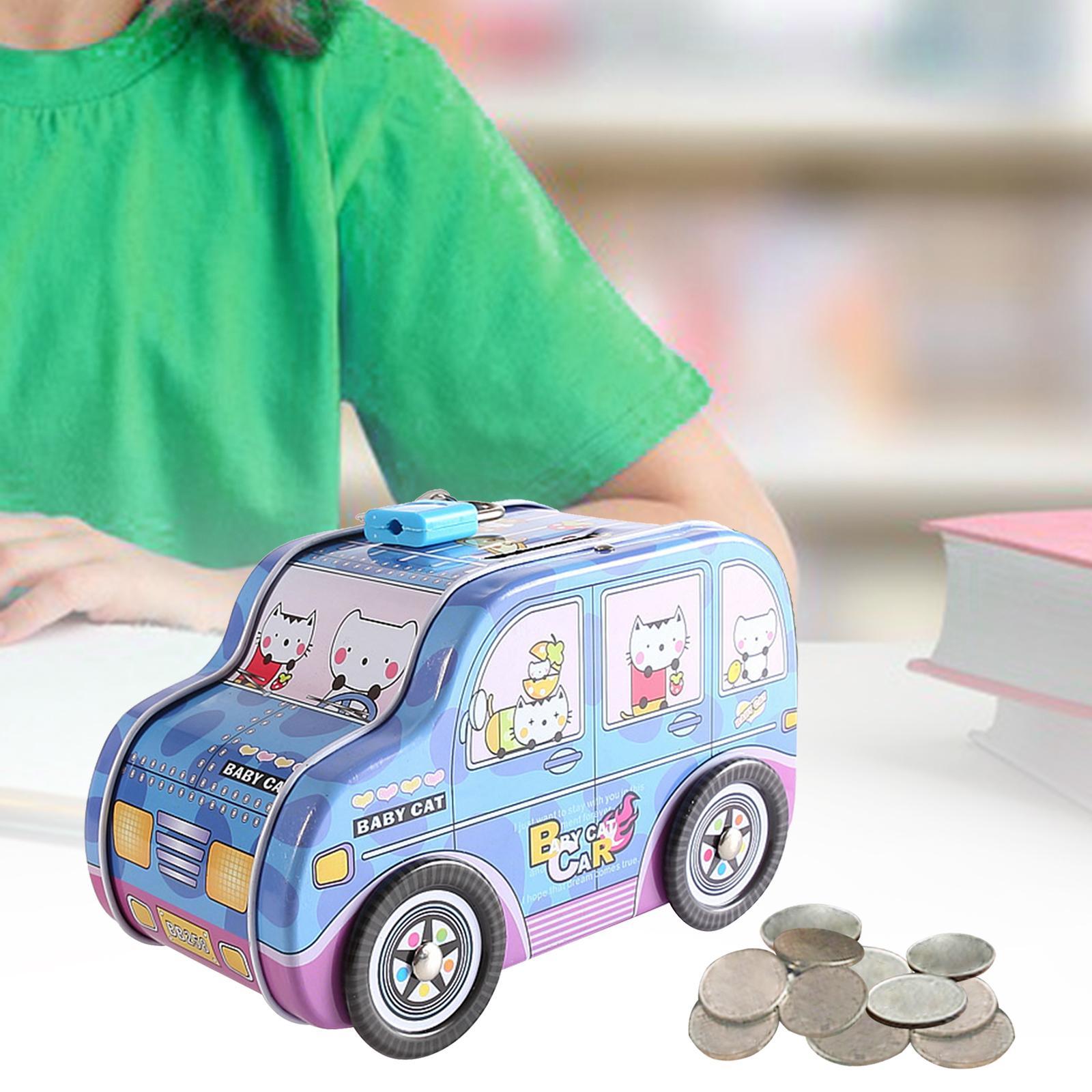 Money Box Exquisite cars money Saving Box for Desktop Office Living Room Blue