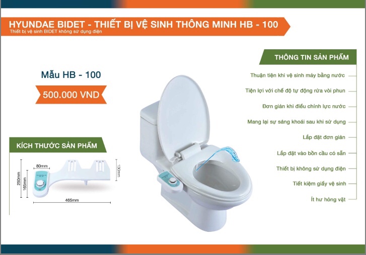 Nắp Vệ Sinh Thông Minh Cơ HB100