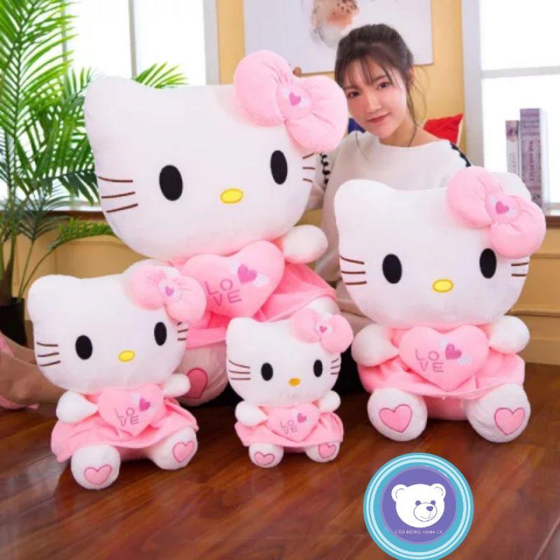 Gấu bông gấu mèo Hello Kitty mặc váy cao cấp - Gấu Bông Hana