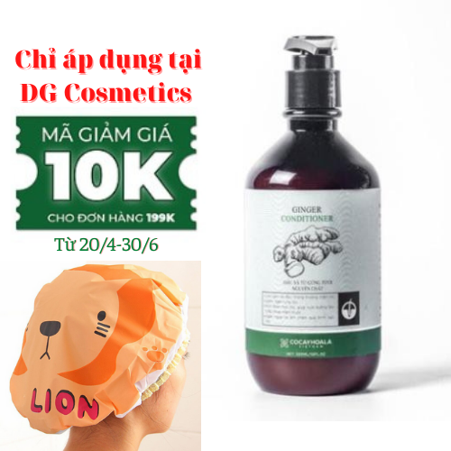 Dầu Xả Gừng COCAYHOALA 300ml,  Tặng Mũ Trùm Tóc Ngẫu Nhiên