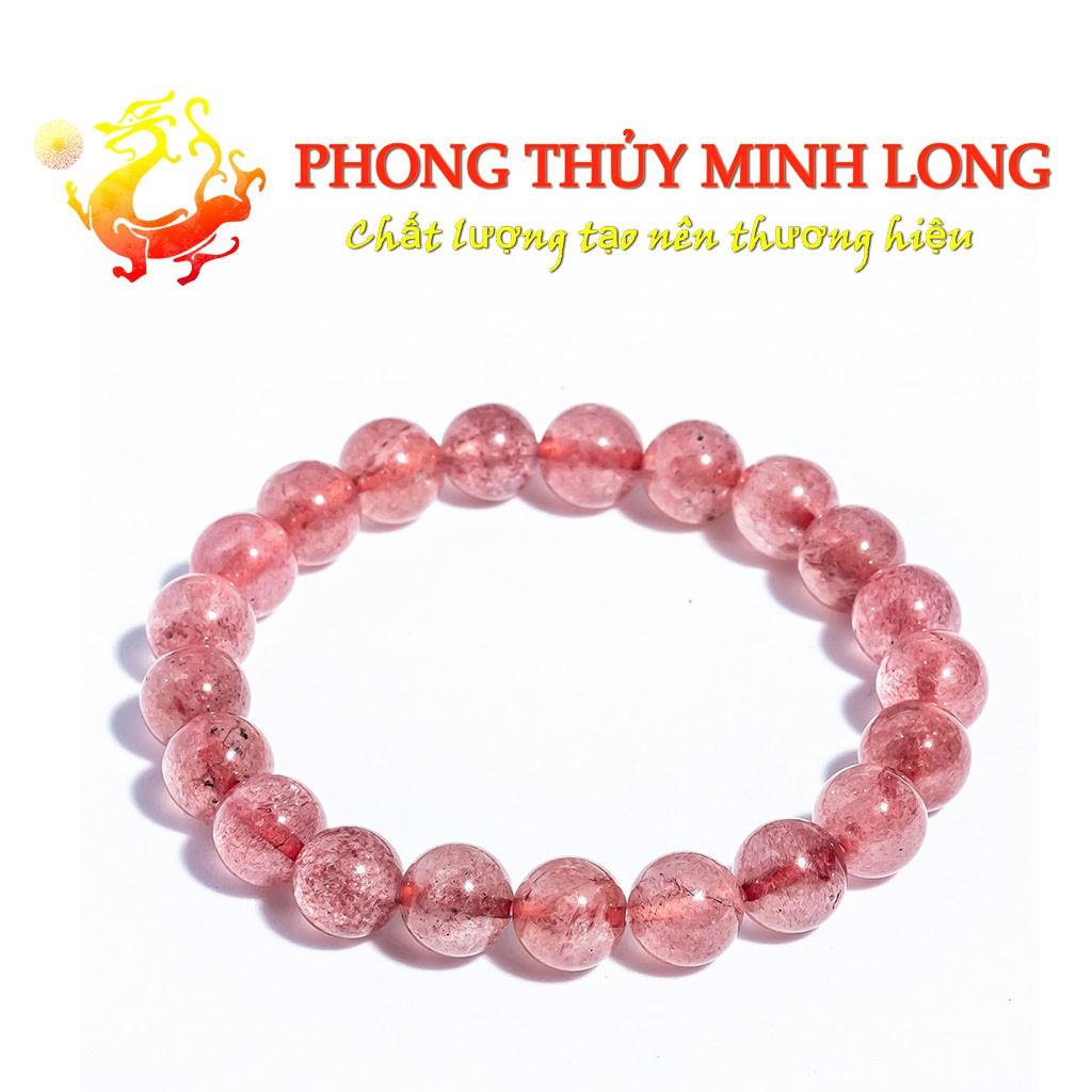 Vòng tay đá. Thach Anh Dâu Tây chất lượng 5A