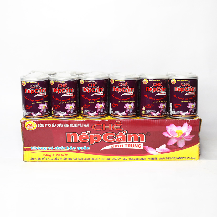 Chè Nếp Cẩm Minh Trung lốc 3 lon - CHENEPCAM 3