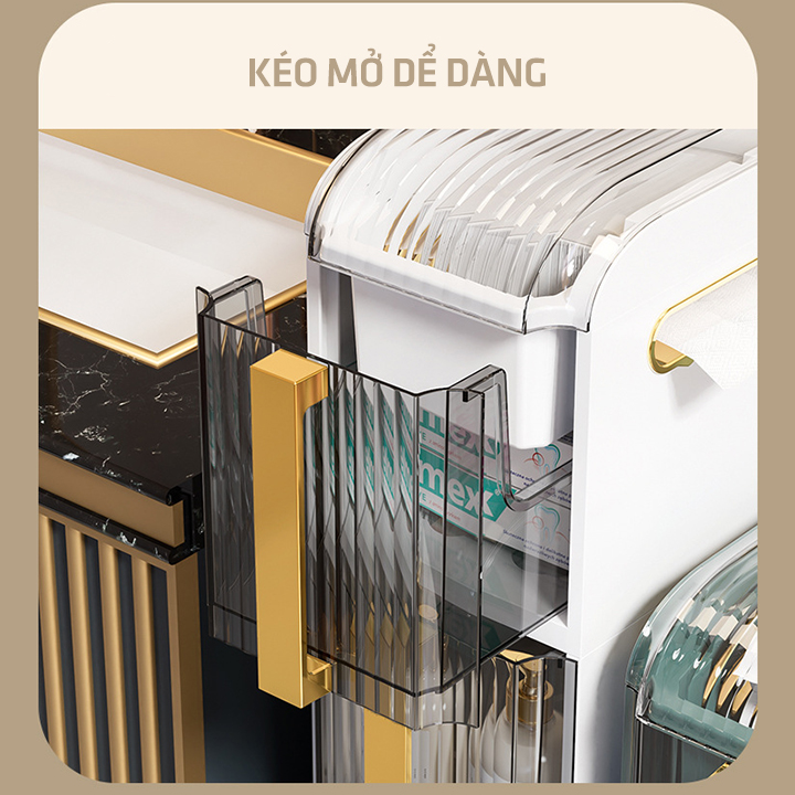 Tủ Nhựa Nhà Tắm, Tủ Đựng Đồ Nhà Tắm Đa Năng Nhiều Ngăn Xếp Chồng Nhiều Lớp Bảo Quản Cất Gữi Không Sợ Nước