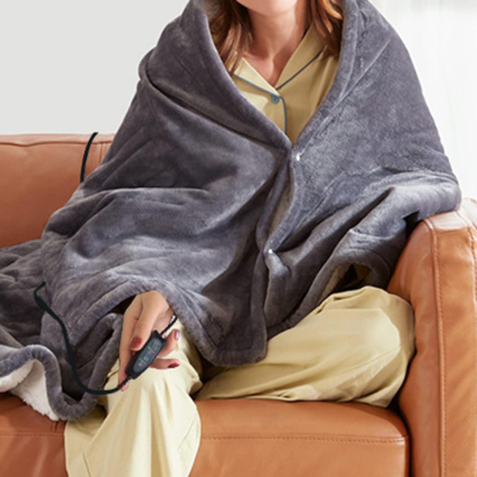 Electric Throw Blanket Portable Heating Blanket for Bedroom Traveling Office