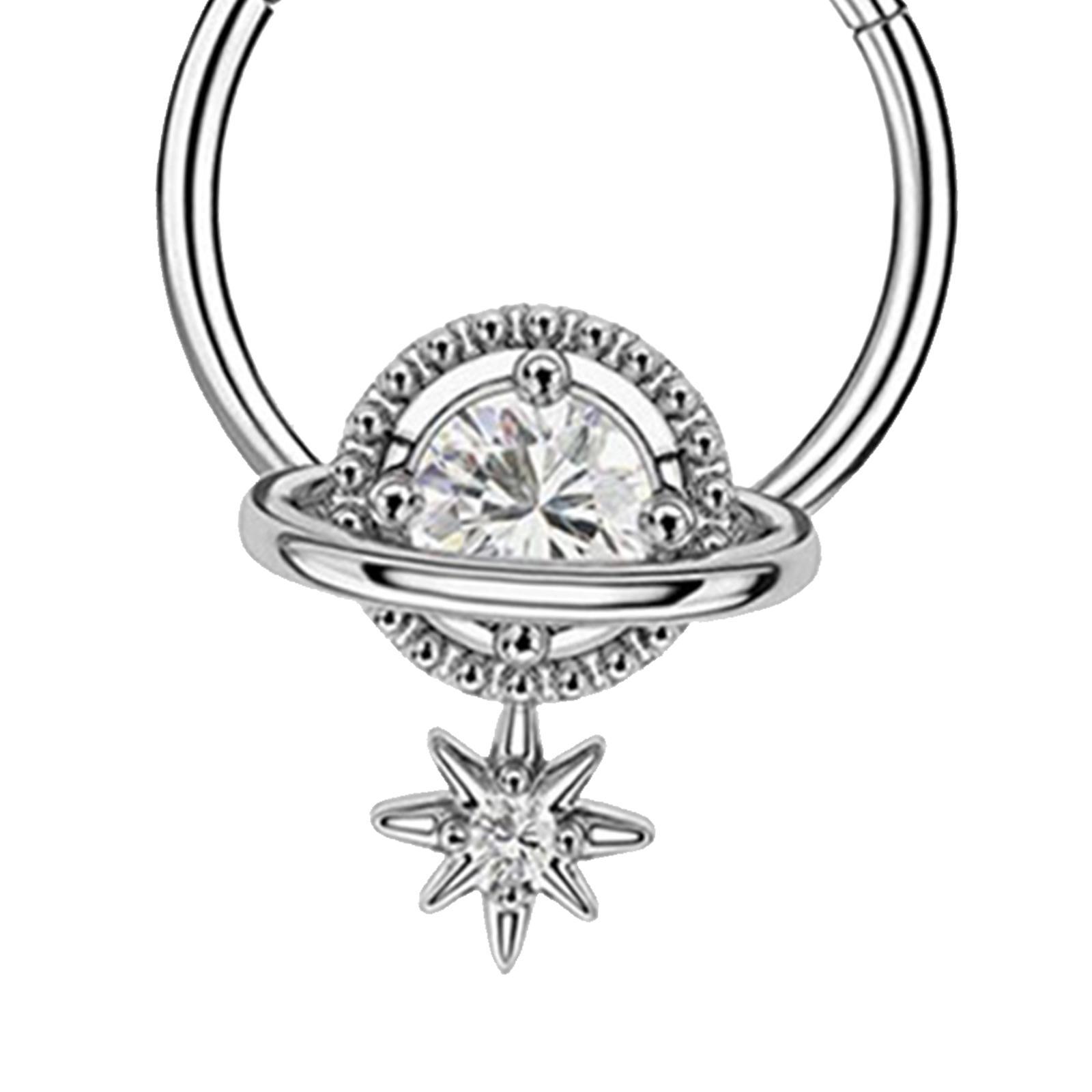 Nose Star Shaped Piercing Jewelry Stainless Steel Nose Girl