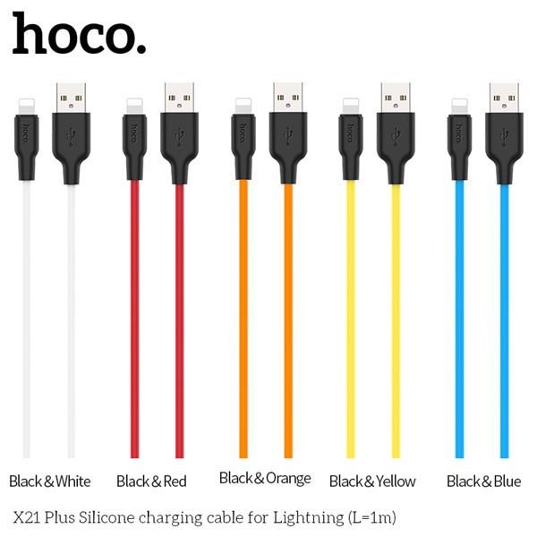 Cáp sạc nhanh 2.4A Lightning, Type C, Micro USB Hoco X21 Plus - HÀNG CHÍNH HÃNG