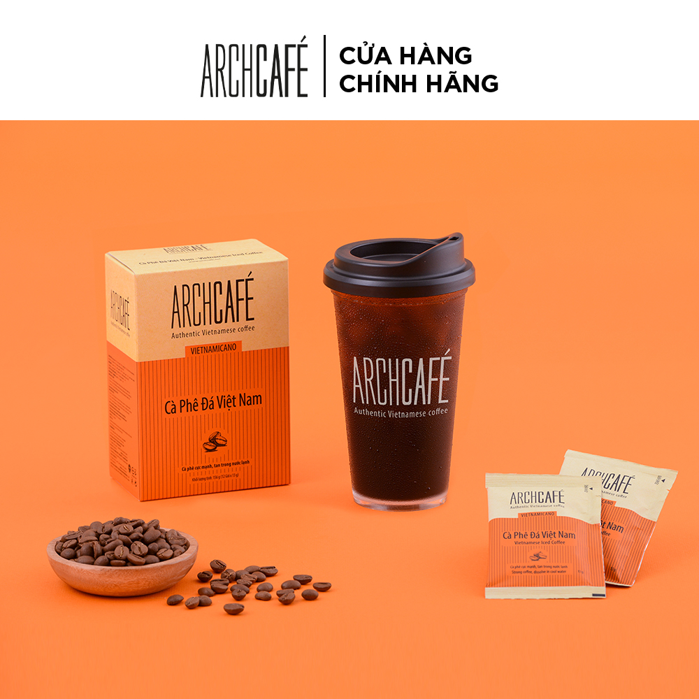 Cà Phê Đá Việt Nam - Cafe hoà tan Archcafé (hộp 12 gói x 13g)