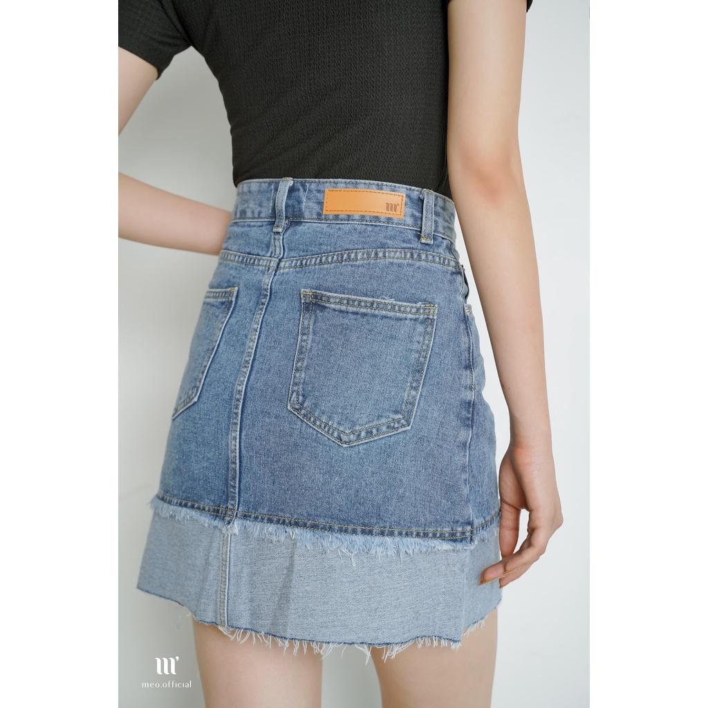 Chân váy nữ Méo shop chân váy jean ôm dáng chữ A 3910