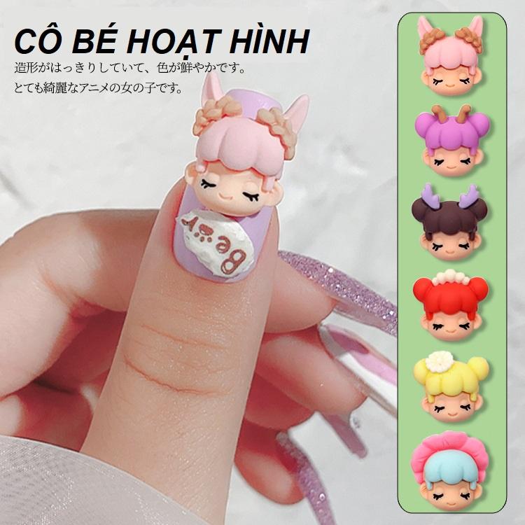 Charm Bé Gái CUTE Màu Kẹo Hoạt Hình Đáng Yêu