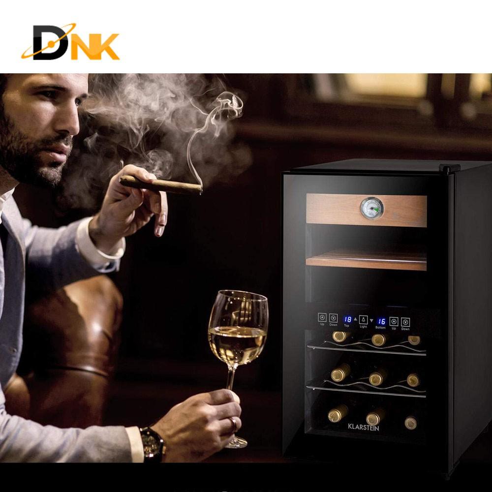 Tủ đựng Rượu Wine và bảo quản Cigar Klarstein El Dorado 48 Màu: Đen, 48 Lít - CAM KẾT HÀNG NHẬP KHẨU ĐƯC BỞI DNK