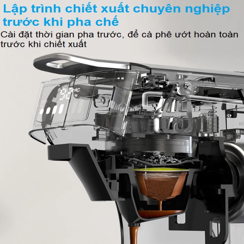 Máy Pha Cà Phê 6 Trong 1 HiBREW H1B Thương Hiệu Mỹ Pha Nóng-Lạnh Áp suất 20 Bar - Hàng Nhập Khẩu (Bảo Hành 12 Tháng)
