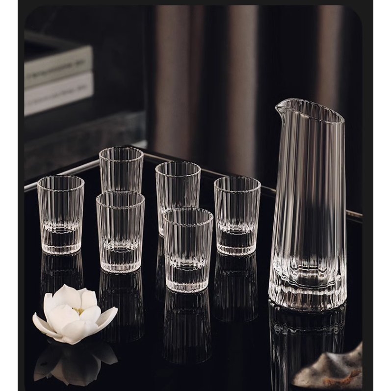 Bộ bình và ly thủy tinh kèm giá đỡ CRISTALERÍA