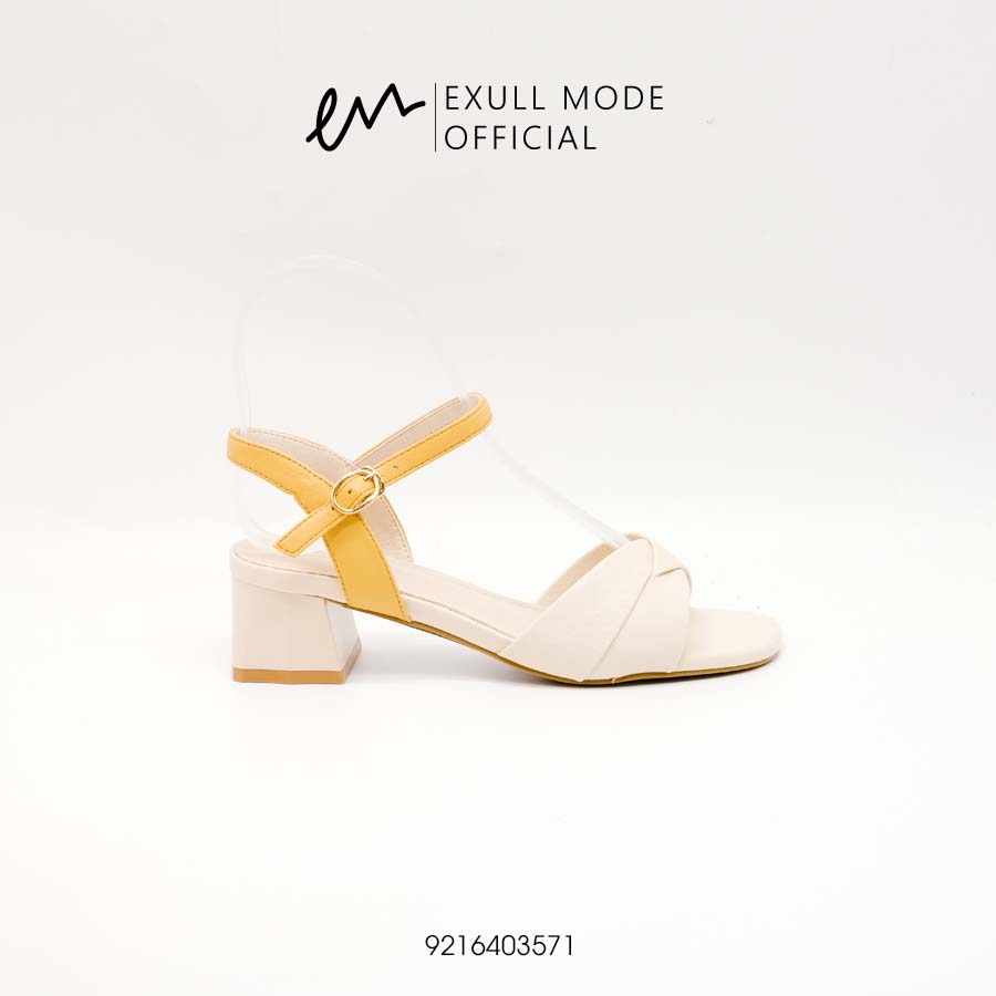 Sandals Gót Vuông Phối Màu Nữ Tính Exull Mode 92164035