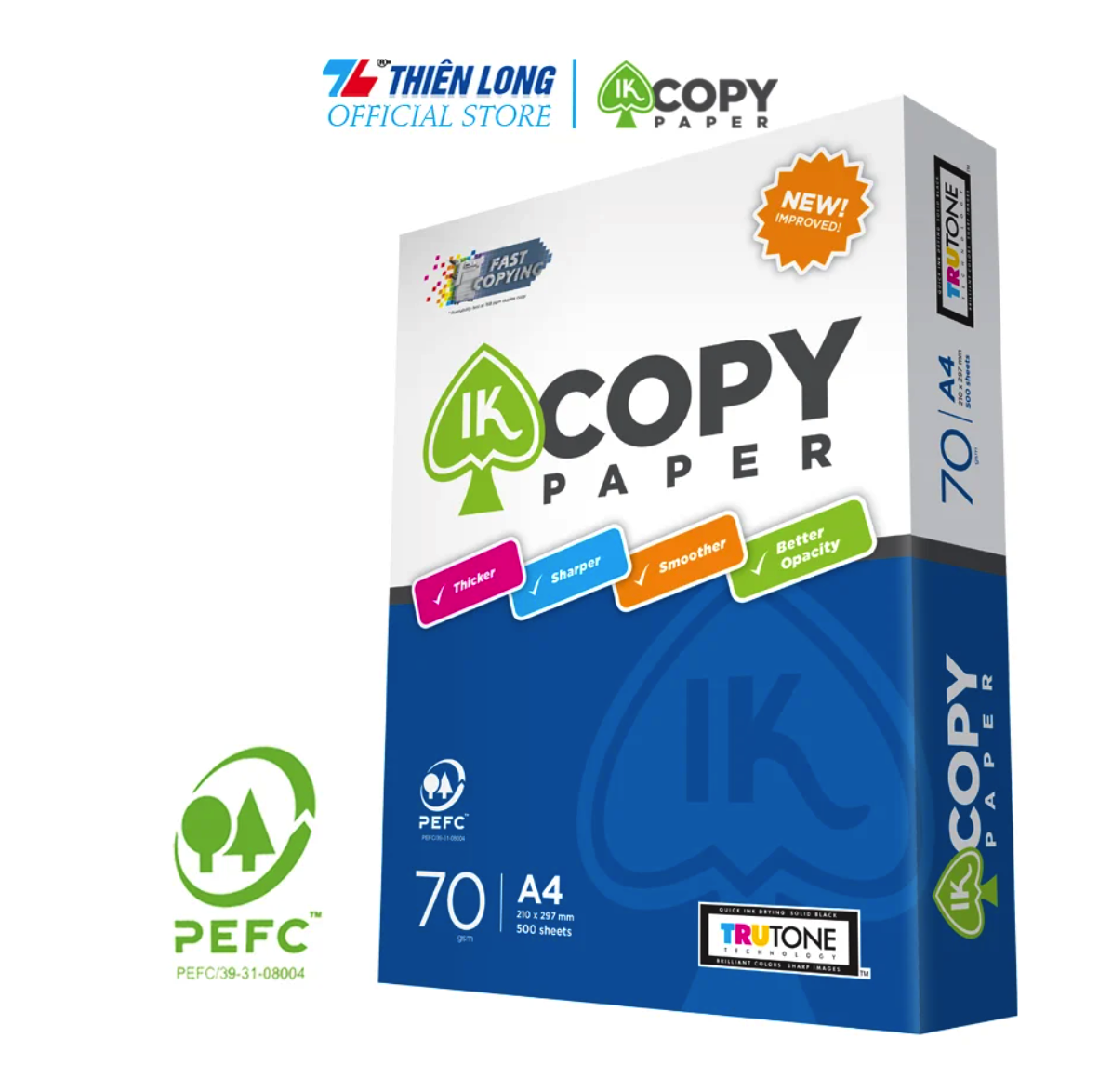 Combo 10 Ream Giấy Flexoffice A4 70 gsm - IK COPY PP-02 (500 TỜ/REAM) Tiện lợi hơn