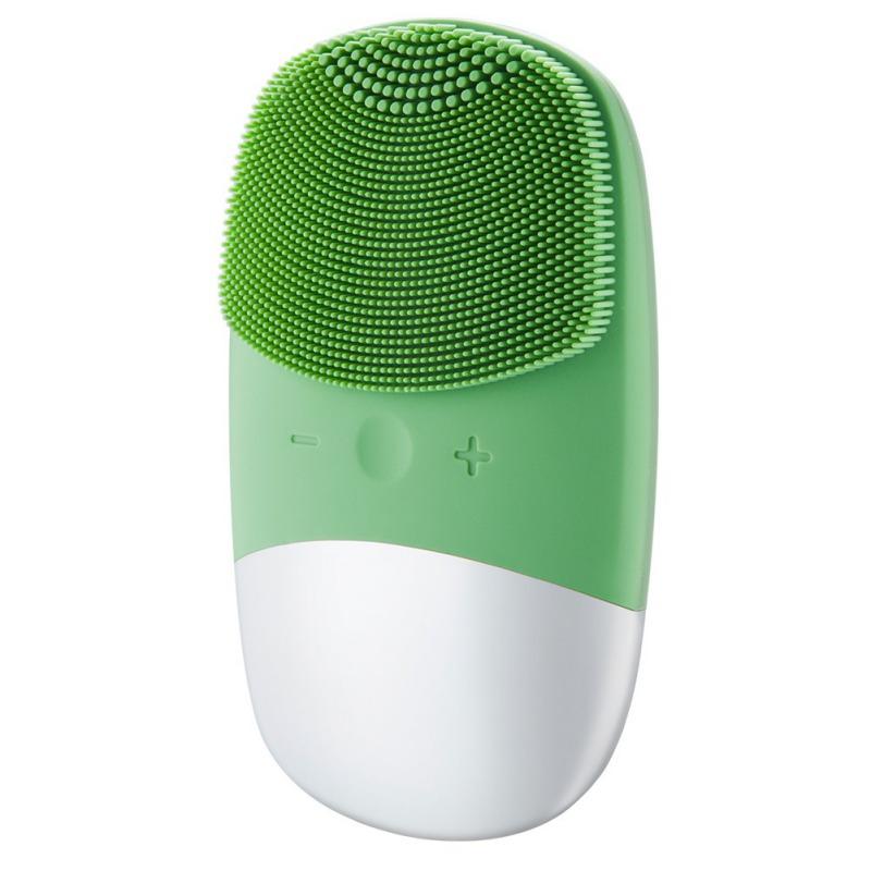 Mini USB Điện Mặt Làm Sạch Da Mặt Bàn Chải Foreoing Silicone Âm Làm Sạch Sâu Lỗ Chân Lông Chống Thấm Nước Chà Rửa Mặt Chăm Sóc Da