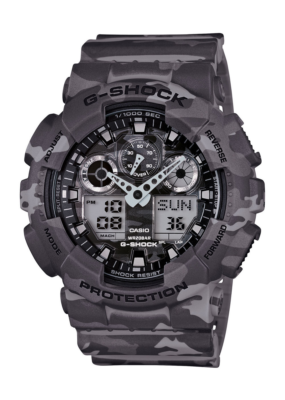 ĐỒNG HỒ NAM CASIO G-SHOCK GA-100CM-8ADR Dây Nhựa Rằn Ri Mạnh Mẽ