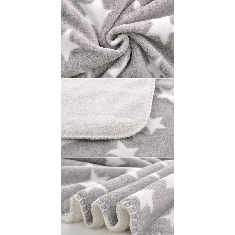 Chăn Bộ Bé Nhiệt Nỉ Mặc Sao Chăn Trẻ Sơ Sinh Đầm Ngủ Trưa Nhận Xe Đẩy Bọc Cho Sơ Sinh Bebe Chăn