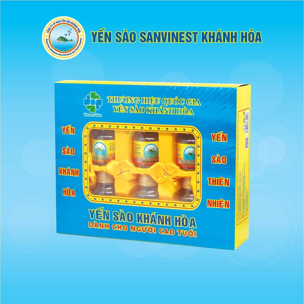 [Hộp 6 lọ] Nước Yến sào Sanvinest Khánh Hòa dành cho người cao tuổi đóng lọ 70ml