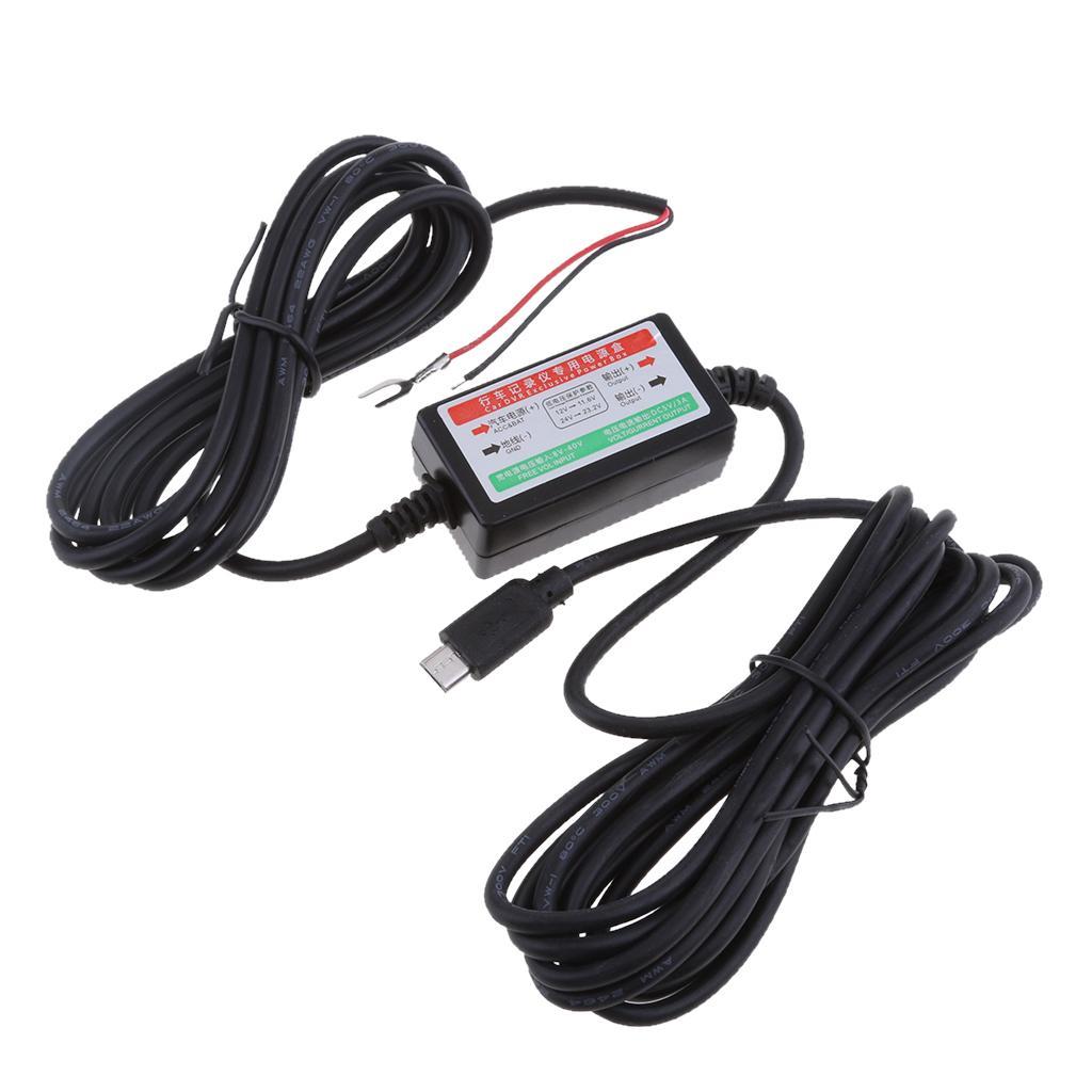 Car DVR Exclusive Power Box Adapter DC Power Cable 3.5m 12V to 5V 3A