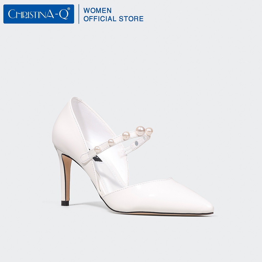 Giày cưới cao cấp Giày nữ cao gót bít mũi nhọn ChristinA-Q GBN322